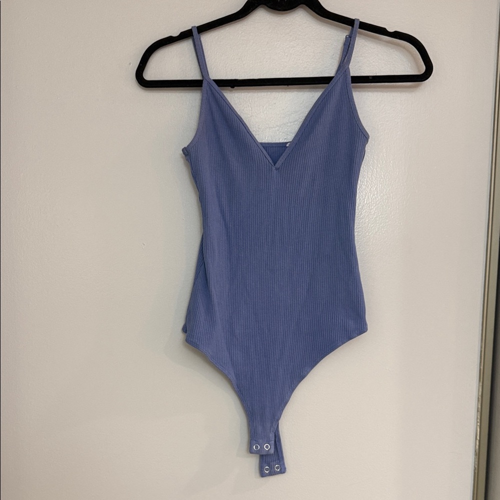 Me to We Ribbed Lavender-Blue One-Piece Bodysuit